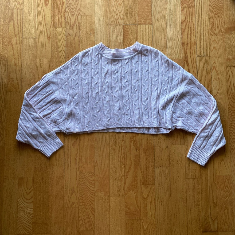 Garage Cropped Pink Sweater | Oversized